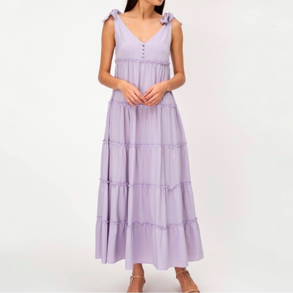 Free the Roses Ara Tiered Ruffle Maxi Dress